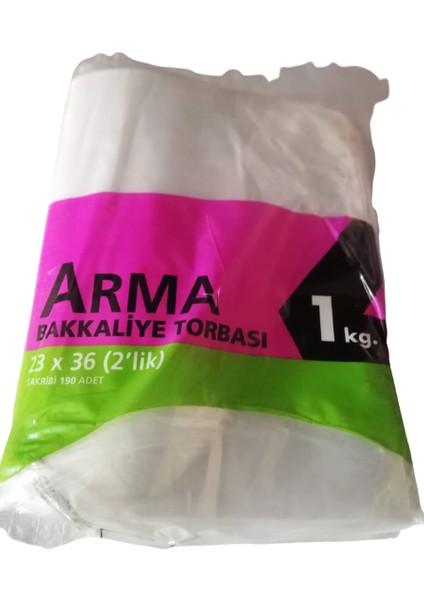 5lik 30 x 52 Arma Naksan Şeffaf Bakkaliye Torbası Poşeti