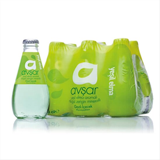 Avşar Yeşil Elma Aromalı Maden Suyu 200 ml 6lı