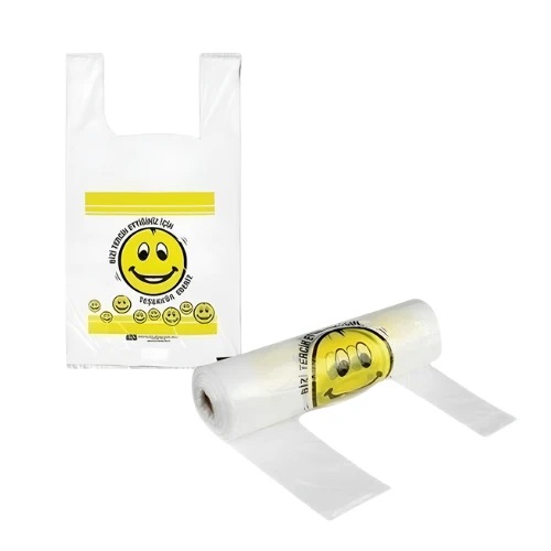 Rulo Poşet Gülen Yüz Baskılı Büyük Boy