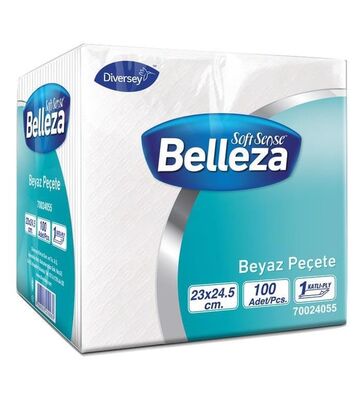 Belleza Peçete Beyaz 23x24,5 100 lü